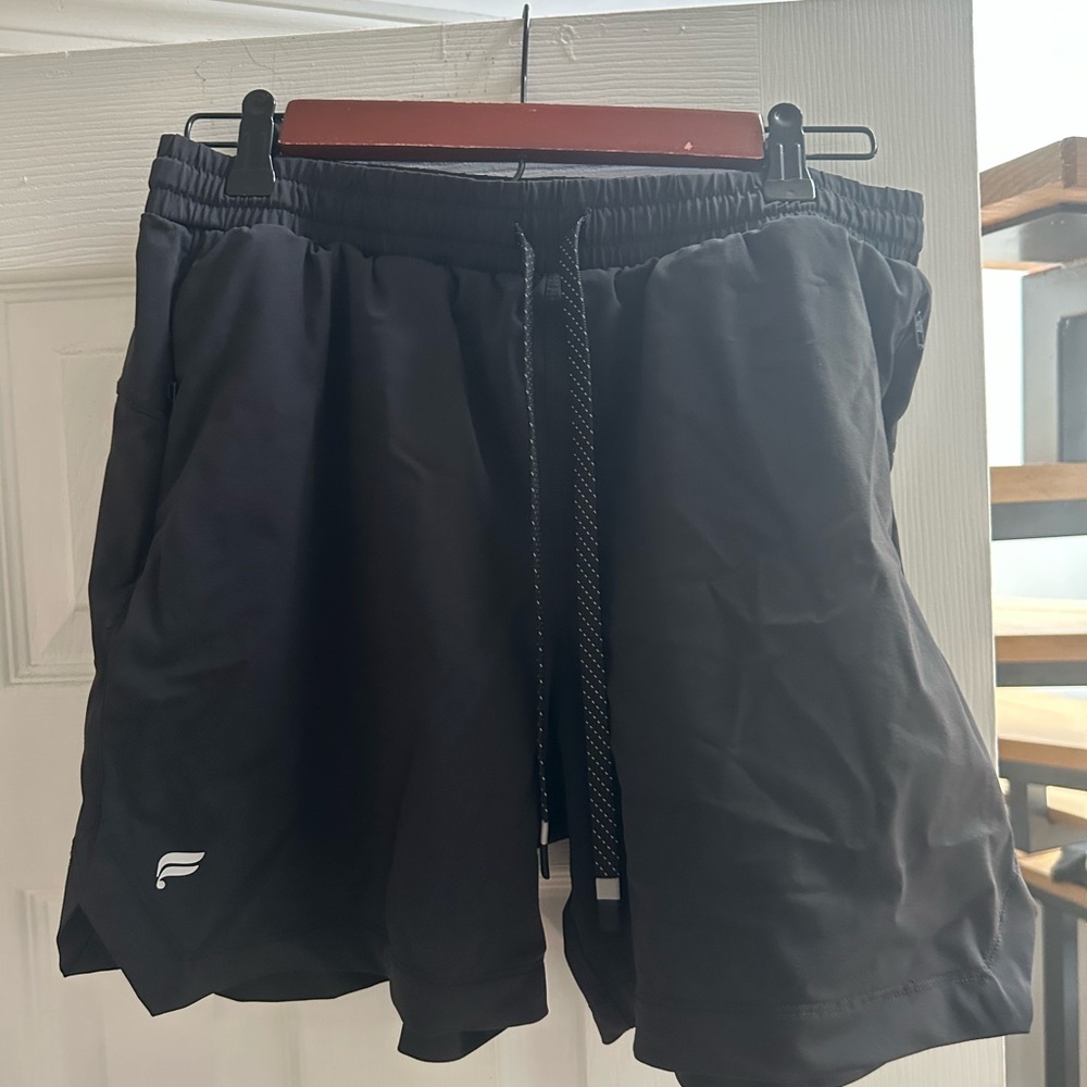 Fabletics black drawstring shorts